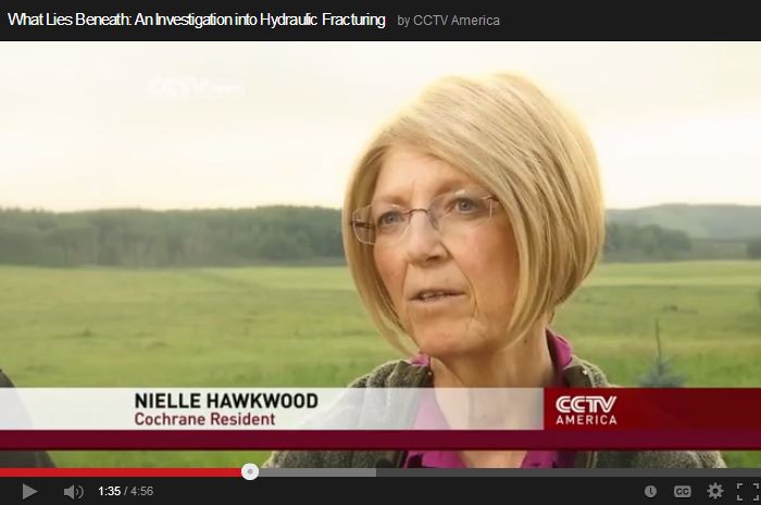 2013 10 11 CCTV What lies beneath Frac Health Impacts Nielle Hawkwood Cochrane Alberta 2