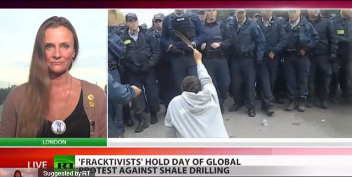 2013 10 19 RT interviews Vanessa Vine about global frack protests