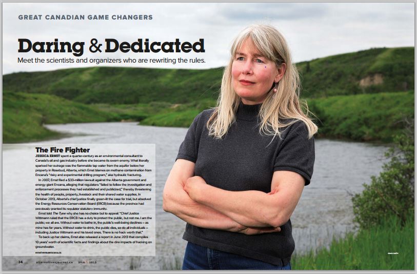2013 12 Great Canadian Game Changers in Alternatives Journal
