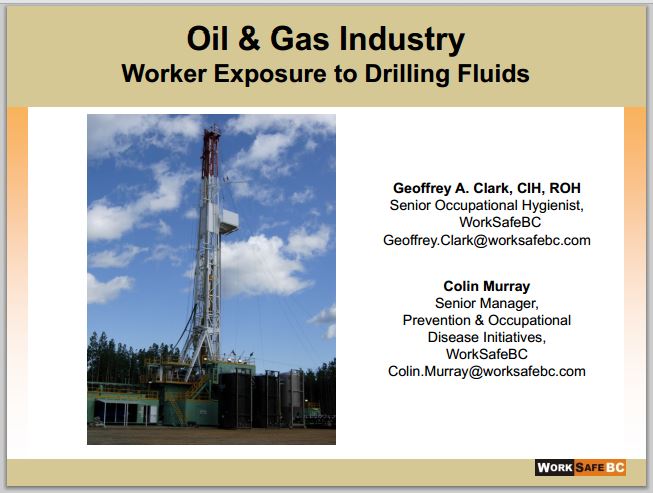 2014 06 24 Oil & Gas Industry Worker Exposure to Drilling Fluids