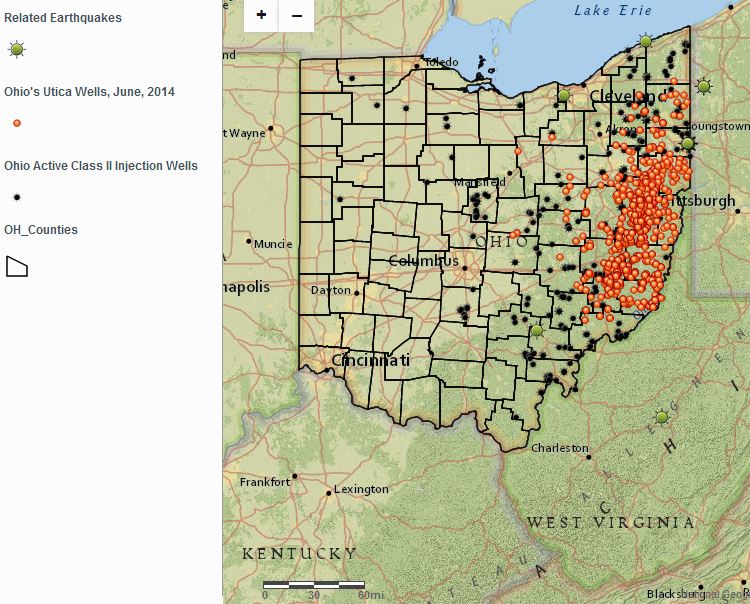 2014 07 18 Ohio Utica wells as of June 2014 and class 2 waste injection wells