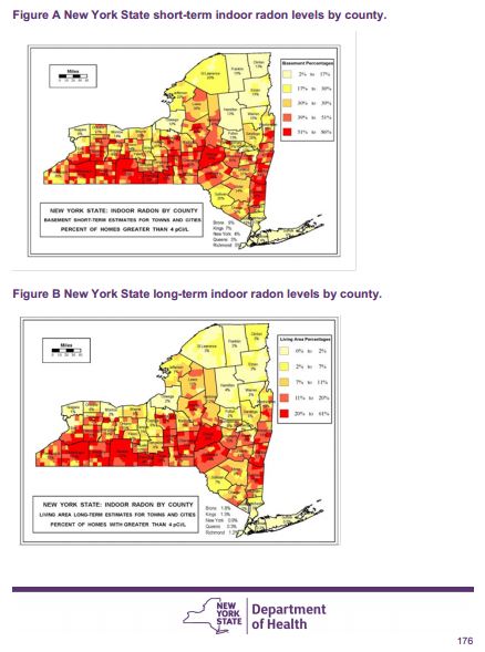 2014 12 17 New York Dept Health, Review harms caused by high volume hydraulic fracturing, pg 176 NY State indoor Radon