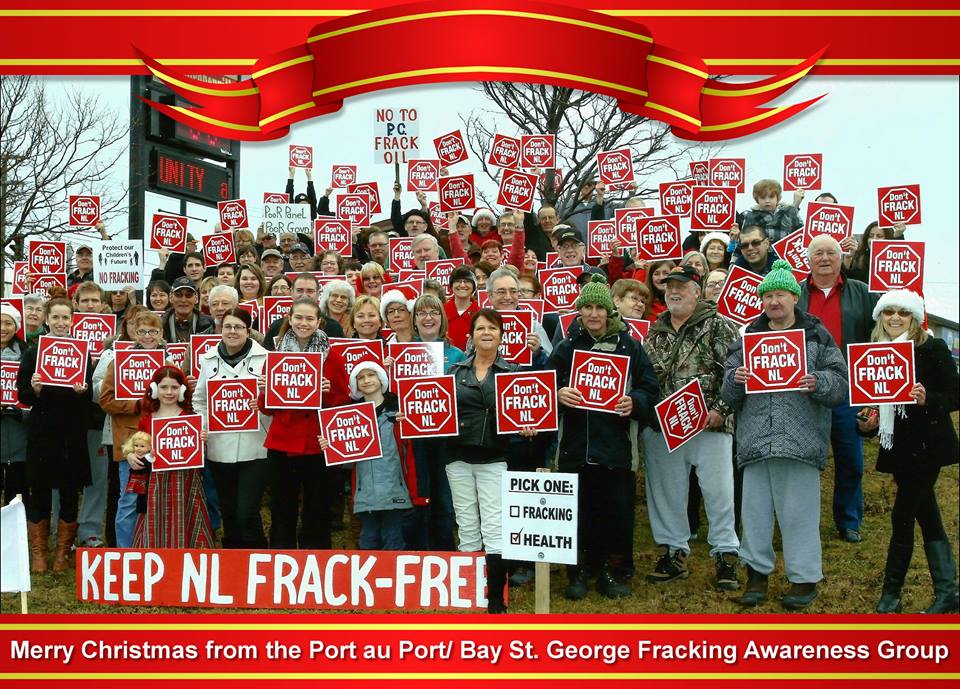 2014 merry christmas, NEWFOUNDLAND LABADOR, no to PC frack oil, don't frack NL