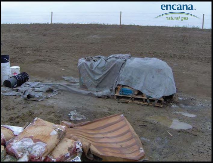 2006 Encana lease near Rosebud Alberta Chemicals in the rain