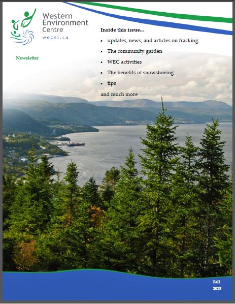 2013 Fall Issue Western Environment Centre Newfoundland cover