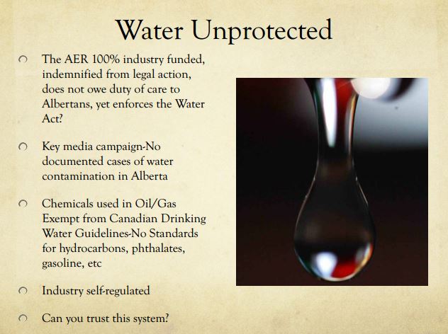 2014 03 13 Diana Daunheimer Fracturing our lives and how it affects us all Water unprotected