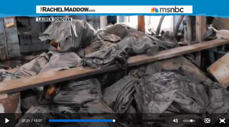 2014 03 14 Radioactive waste illegally dumped in North Dakota Rachel Maddow show abandoned gas station noonan stuffed w radioactive socks