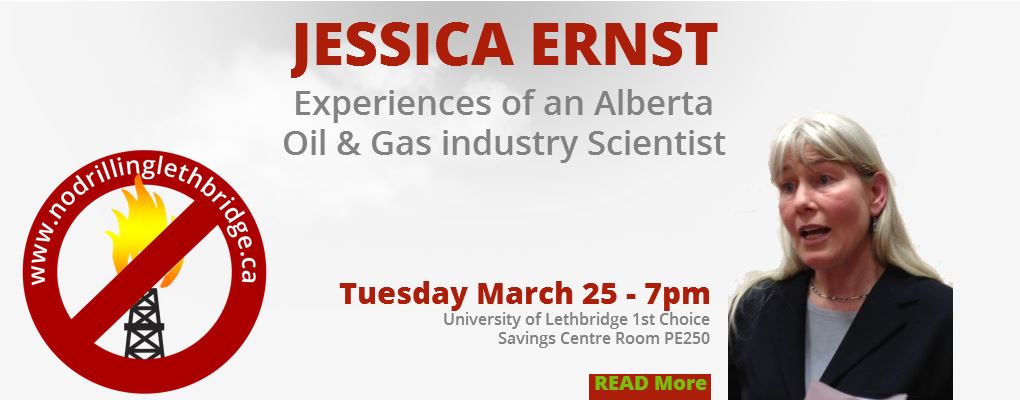 2014 03 25 Jessica_Ernst_March 25 No Drilling Lethbridge