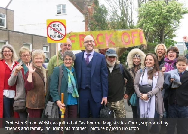 2014 05 02 Balcombe UK Simon Welch Poet & Frac Protester aquited