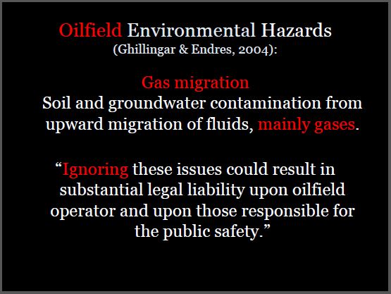 2004 Ghillingar and Endres Oilfield Environmental Hazards Gas migration