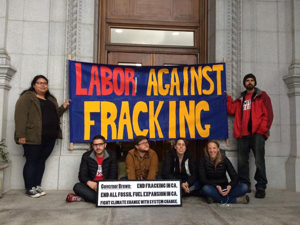 2015 02 07 largest no frac march in US history, labor against fracking
