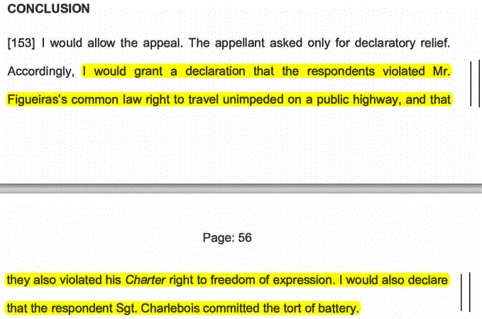 2015 03 30 Court Appeal ruling Conclusion on Figueiras v Police