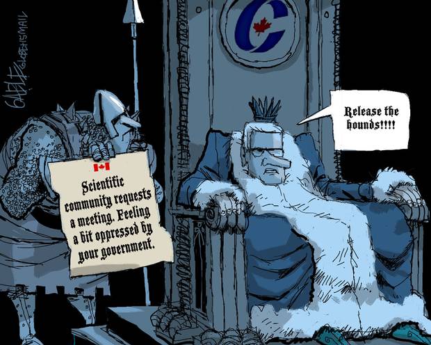 2015 05 20 Harper vs Canadian Scientists, Release the Hounds cartoon