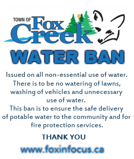 2015 05 27 Water Ban in Town of Fox Creek, in AER's deregulated, blanket approval, frac frenzy, pilot project