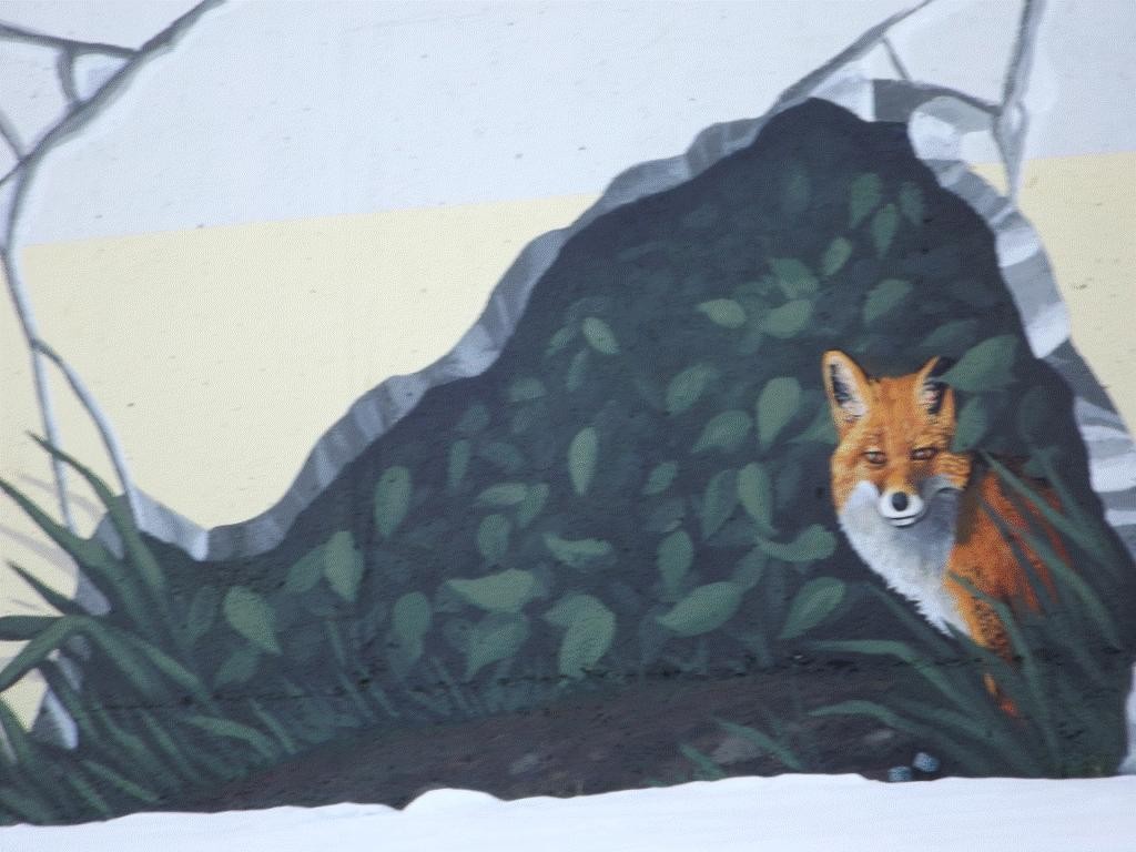 2015 Chevron funded Fox Creek water tower mural, fox quake
