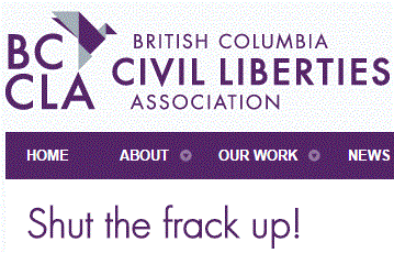2016 01 11 BC Civil Liberties Association 'Shut the frac up' BCCLA to argue Canada's energy board's must be accountable under the Charter, at Ernst v AER, Supreme Court Canada, Jan 12, 2016