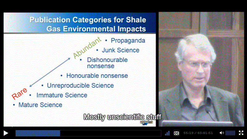 2016 03 01 John Cherry at Adele Hurley Munk Conf on fracing in permafrost, most science showing frac harms Cherry calls junk or not science
