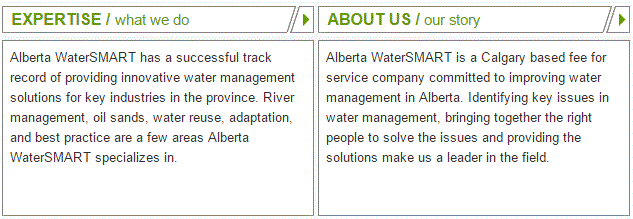 2016 04 06 snap from alberta water smart website, what we do, who we are