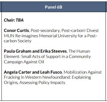 2016 08 Petrocultures Panel 6B Paula Graham & Erika Steeves, Small acts of support, Angela Carter & Leah Fusco, Mobilization against fracing in W NL