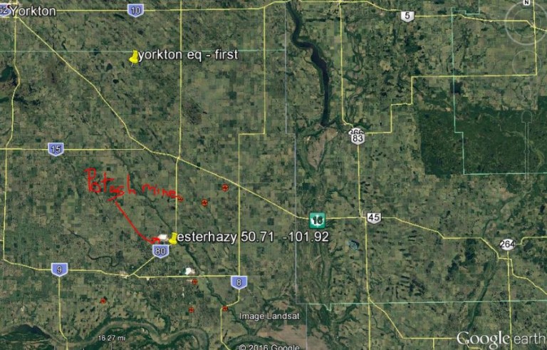 3.8M earthquake location changed from Yorkton to Esterhazy ...