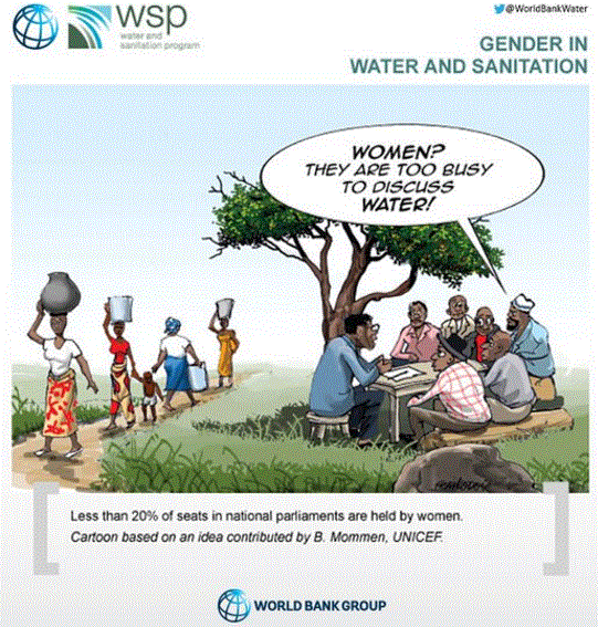 2016 Cartoon, Women are too busy to discuss water