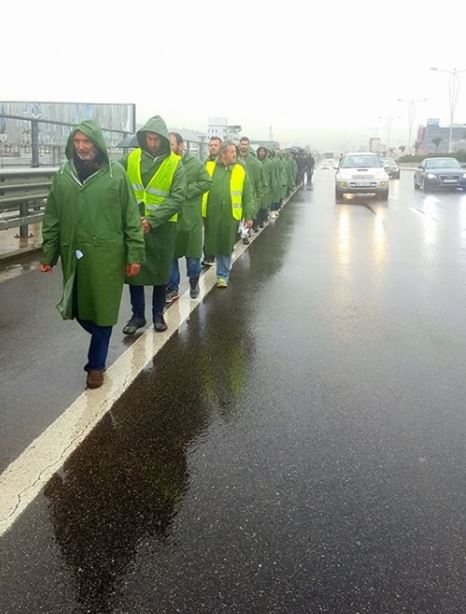 2017 02 25 Albanias walk for their homes damaged by Bankers Petroleum fluid injection and quakes 2