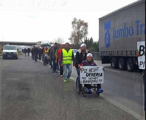 2017 02 25 Albanias walk for their homes damaged by Bankers Petroleum fluid injection and quakes