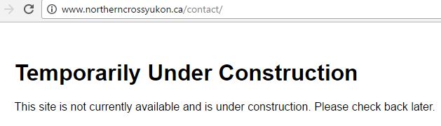 2017 04 11 Does Northern Cross Yukon exist, contact page, nothing on their website