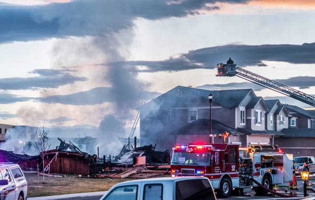 A home explosion in Firestone Monday, April 17, 2017 killed two and sent two people to the hospital. Dennis Herrera/ Special to The Denver Post