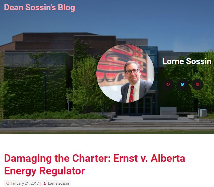 2017 Dean Sossin's Blog, Dean Lorne Sossin, Osgoode Hall, York University