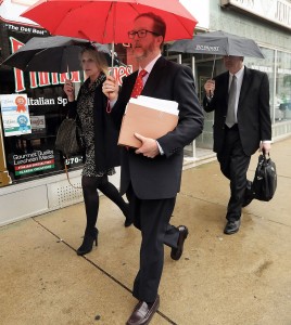 Lawyers for Cabot oil and Gas leave the courthouse in Scranton