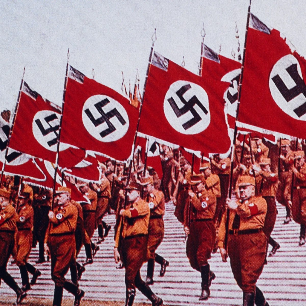 photo nazis with swastika flags