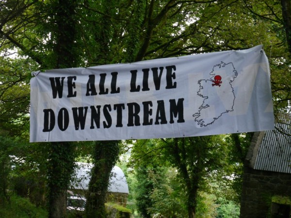 we all live downstream fracking ireland photo Belcoo Protector Camp